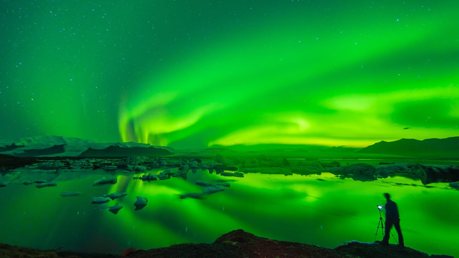 2017 Iceland - Jökulsárlón - Aurora Borealis